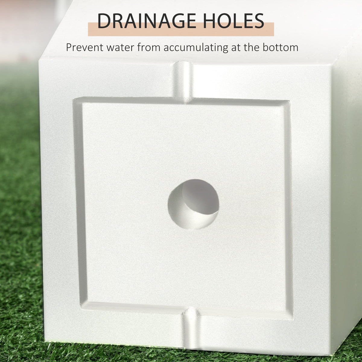 Flower pots 2-pack outdoor planters with drainage holes white plastic HouseOfZazla on Tampa Home & Garden Store