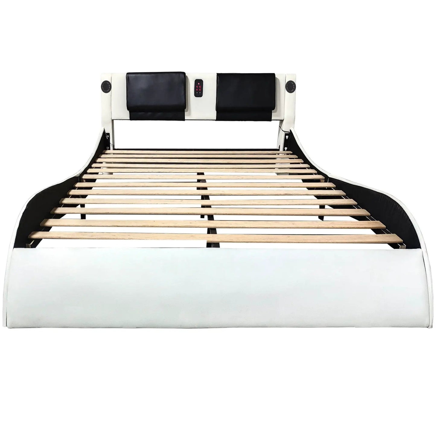Platform Bed Frame With LED Lighting and Massage