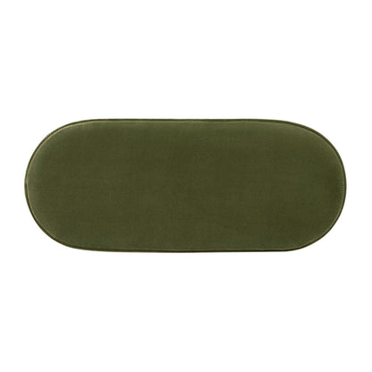 Serena oval storage bench ottoman in olive velvet by HouseOfZazla on Tampa Home & Garden Store