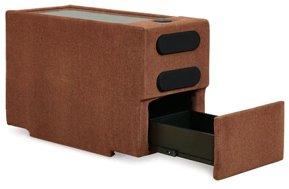 Modmax Spice in brown fabric with black oval pulls and a drawer Unique Piece Furniture on Tampa Home & Garden Store