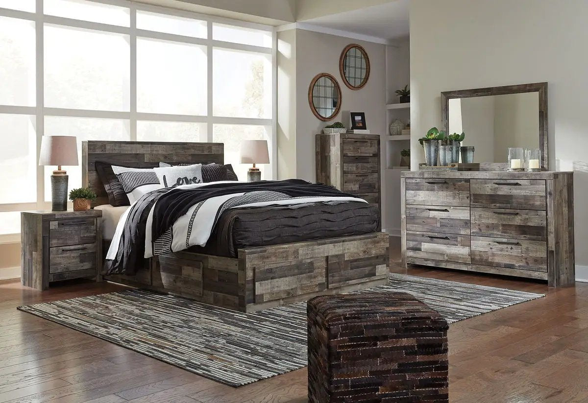 Derekson Panel Bedroom Set with Butcher Block
