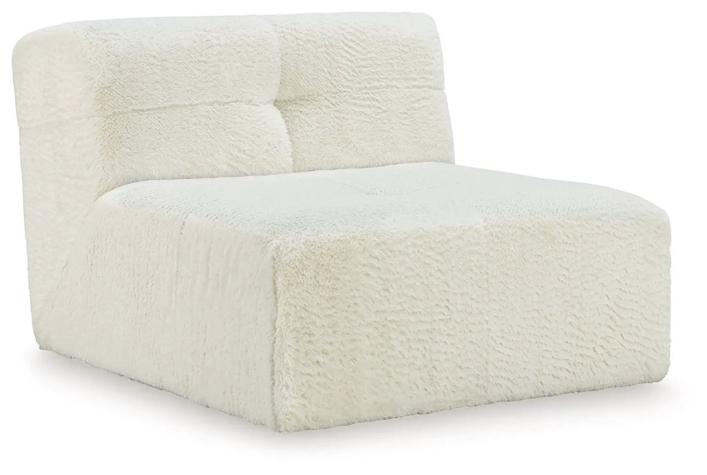 Brettner Accent Chair Faux Fur Upholstery Ivory