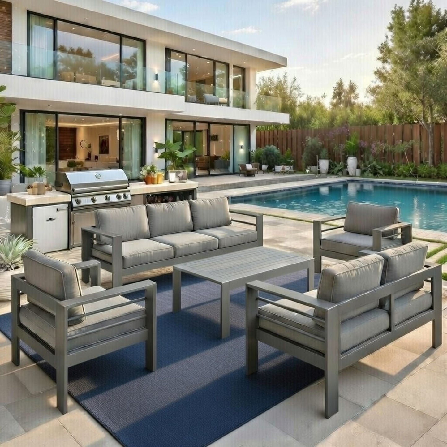 Heavy Duty Patio Set And The Thick Soft Cushions
