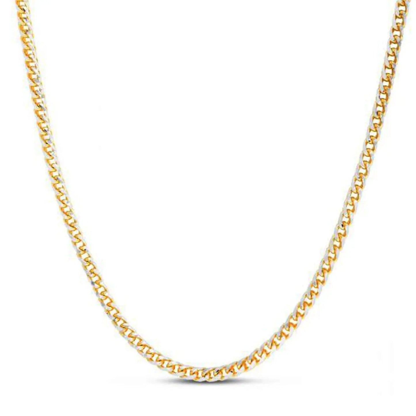 14k yellow gold pave Franco chain necklace, 4.00 mm, by Bids.com on Tampa Home & Garden Store