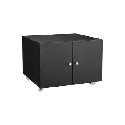 Copier cabinet 2-door steel printer stand on casters black finish by Unique Piece Furniture on Tampa Home & Garden Store