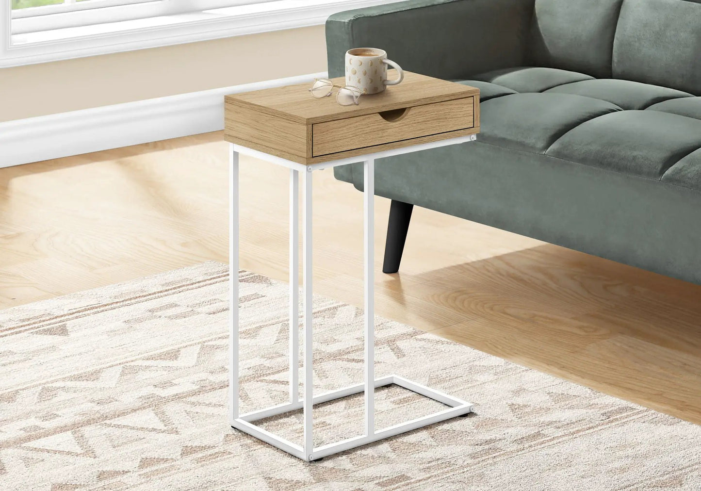 Elegant Accent Table C Shaped and Modern Design