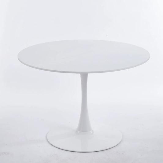 Mid-Century Tulip Dining Table round white top with pedestal base Unique Piece Furniture on Tampa Home & Garden Store