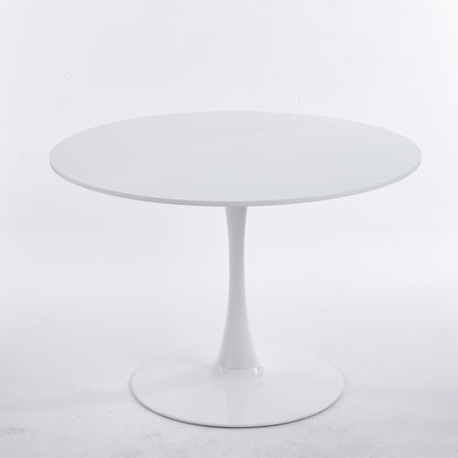 Mid-Century Tulip Dining Table with Round White Top and Pedestal Base by Unique Piece Furniture on Tampa Home & Garden Store