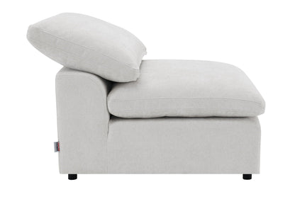 Naveen 6 Piece Modular Sectional Ivory fabric with plush cushions HouseOfZazla on Tampa Home & Garden Store