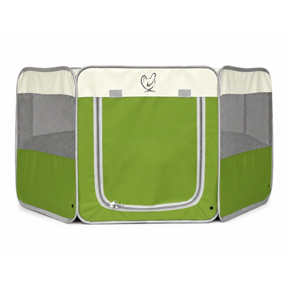 My Pet Chicken Hen Pen Pop Up Brooder, green fabric with gray mesh panels on Tampa Home & Garden Store