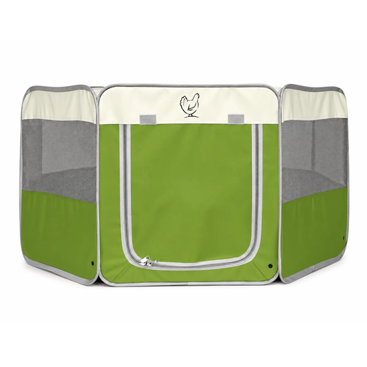 My Pet Chicken Hen Pen Pop Up Brooder, green fabric with gray mesh panels on Tampa Home & Garden Store