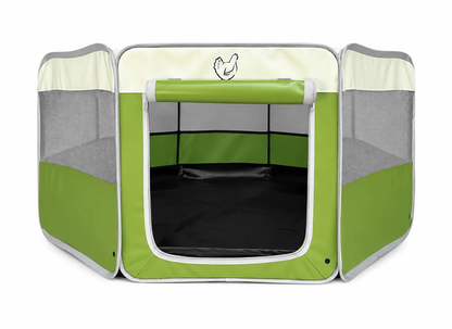 My Pet Chicken Hen Pen Pop Up Brooder with lime green panels and mesh sides on Tampa Home & Garden Store