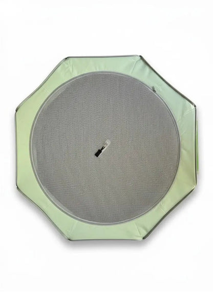My Pet Chicken Hen Pen Pop Up Brooder with green octagonal frame and grey mesh base on Tampa Home & Garden Store