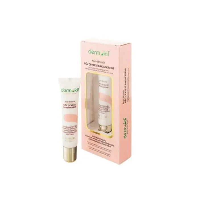 Dermokil Eye Contour Care Cream 15ml tube beside pink Beauty Care Bag box on Tampa Home & Garden Store