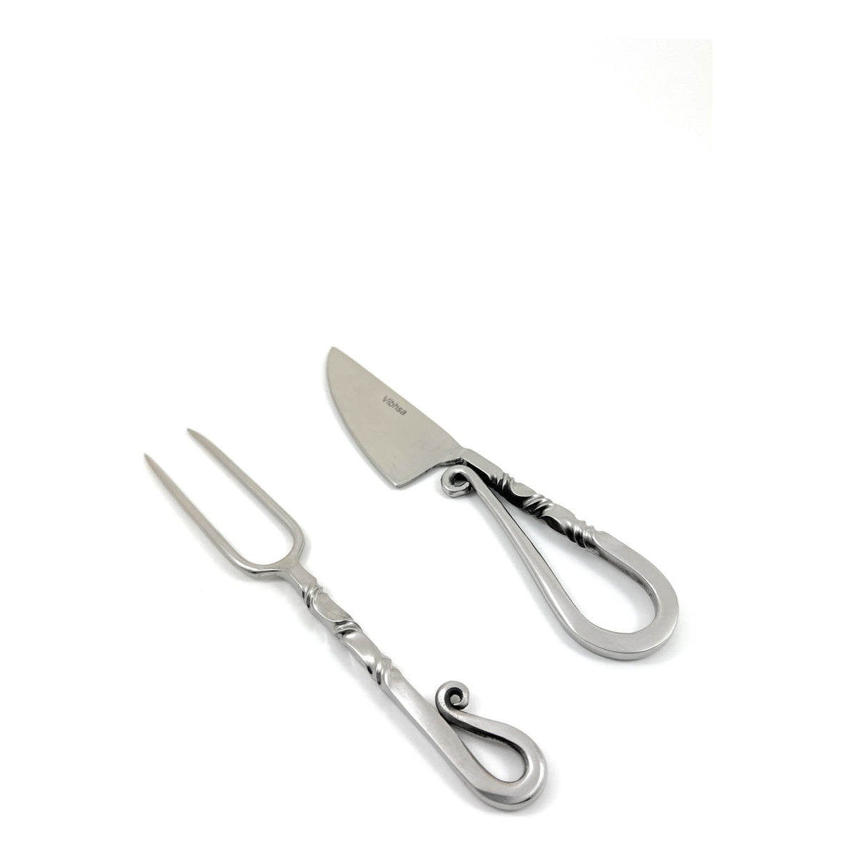 Designer stainless steel carving knife & fork set of 2 with twisted handles by Vibhsa on Tampa Home & Garden Store