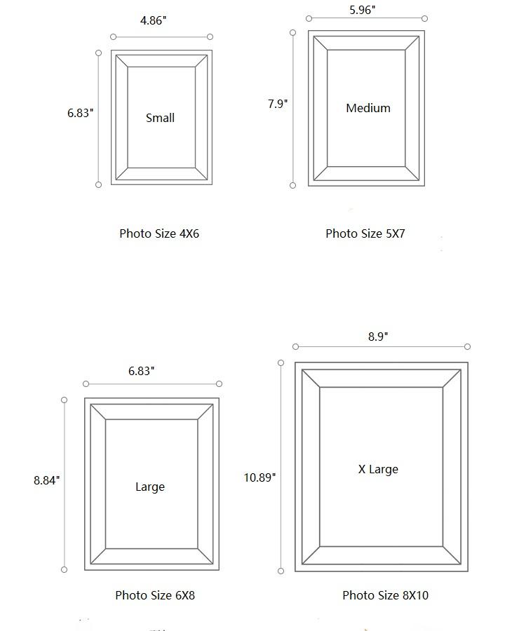Desktop Solid Wood Photo Frame four-frame set in four sizes 4x6-8x10 by RusticReach on Tampa Home & Garden Store