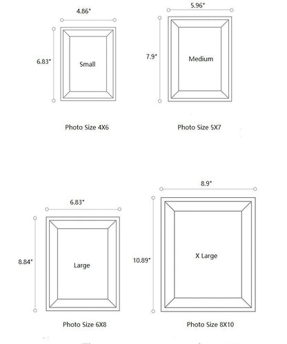 Desktop Solid Wood Photo Frame four-frame set in four sizes 4x6-8x10 by RusticReach on Tampa Home & Garden Store