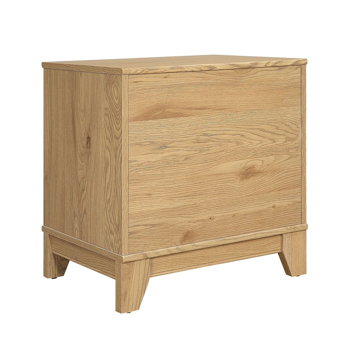 Modern Cane Accent Nightstand with 1 Drawer in light oak wood by HouseOfZazla on Tampa Home & Garden Store