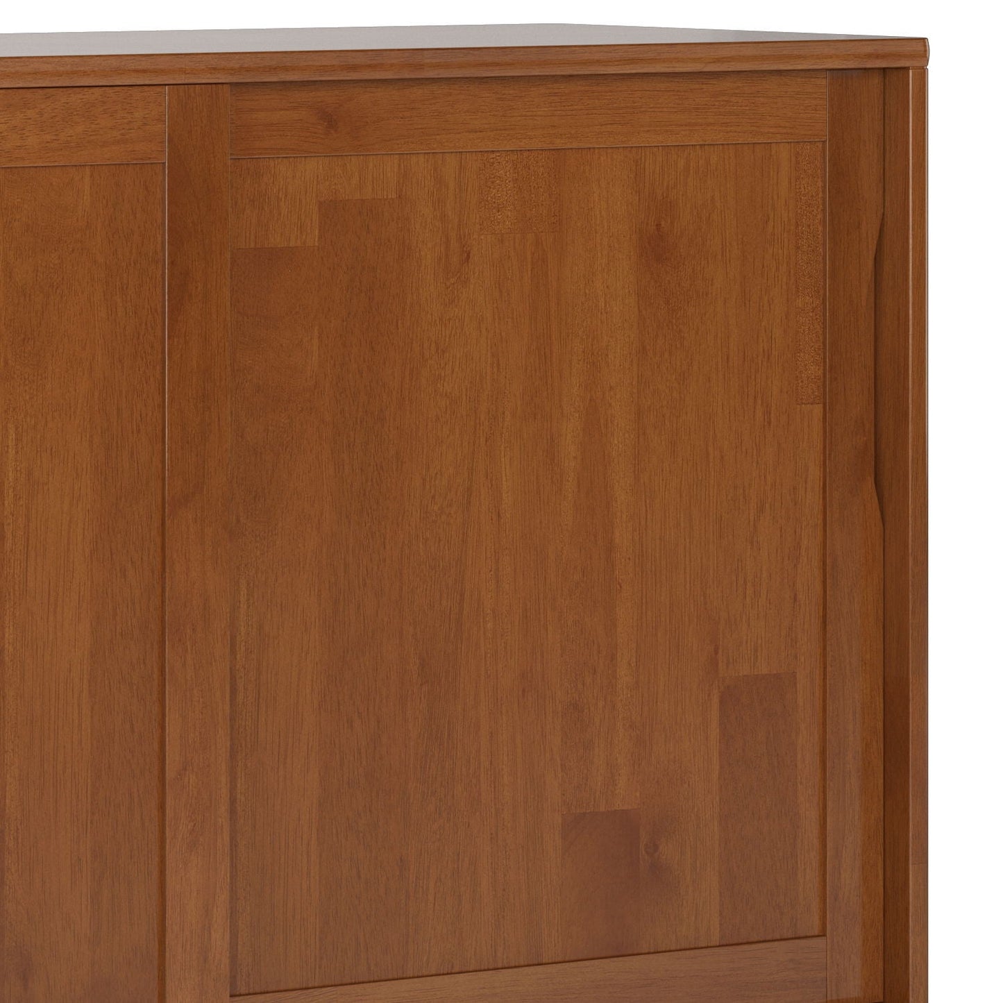 Harper handcrafted medium storage cabinet in warm wood finish with paneled doors on Tampa Home & Garden Store