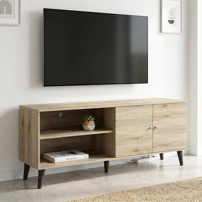 Amidon TV Stand With Storage Shelves and Cabinet