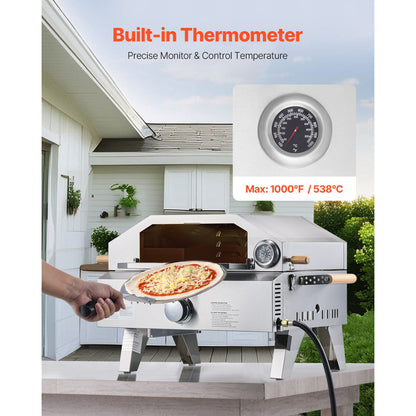 Portable Outdoor 13 Inch Gas Pizza Oven And Grill
