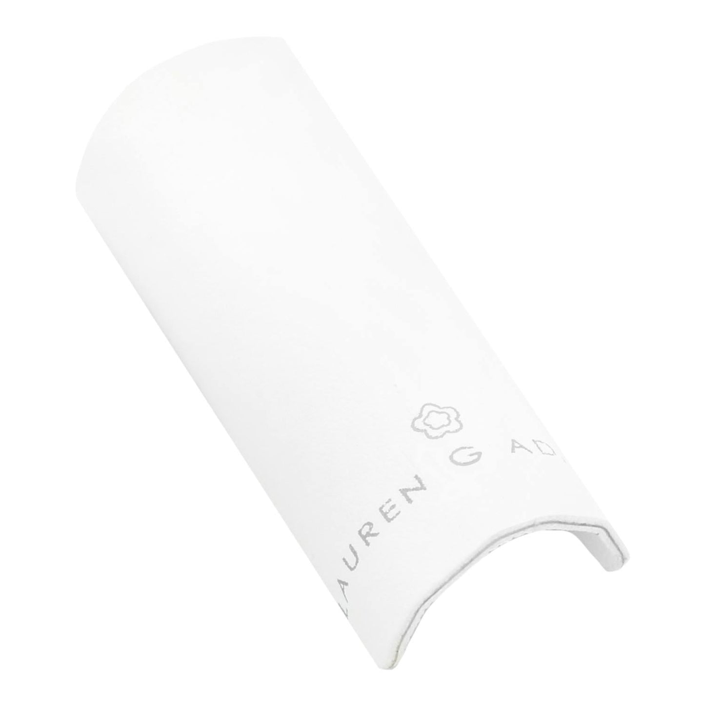 White curved ring display holder by Lauren G Adams for retail display cases on Tampa Home & Garden Store