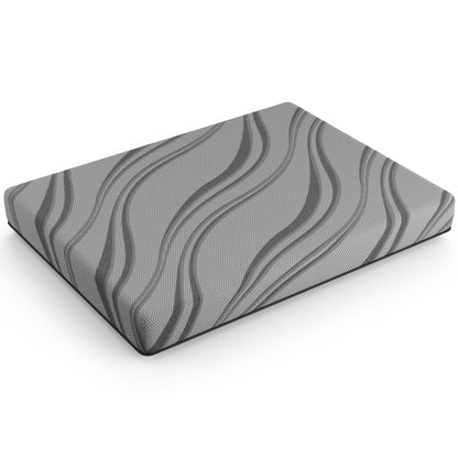 Bib Nl 8in Pro Gel Foam Firm Hybrid Mattress with gray patterned cover by HouseOfZazla on Tampa Home & Garden Store