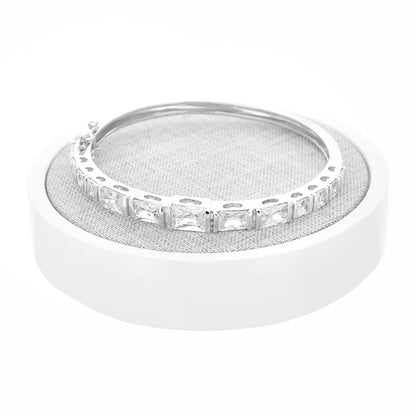 Round jewelry display with gray linen top on white MDF base featuring a silver ring on Tampa Home & Garden Store