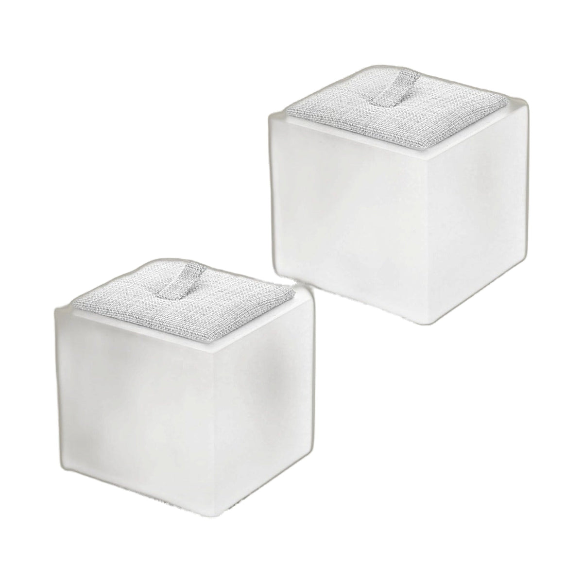 Single Ring Display by Lauren G Adams; white jewelry stands with silver fabric pads (3 pcs) on Tampa Home & Garden Store