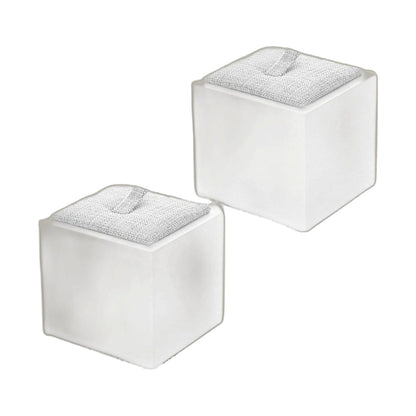 Single Ring Display by Lauren G Adams; white jewelry stands with silver fabric pads (3 pcs) on Tampa Home & Garden Store