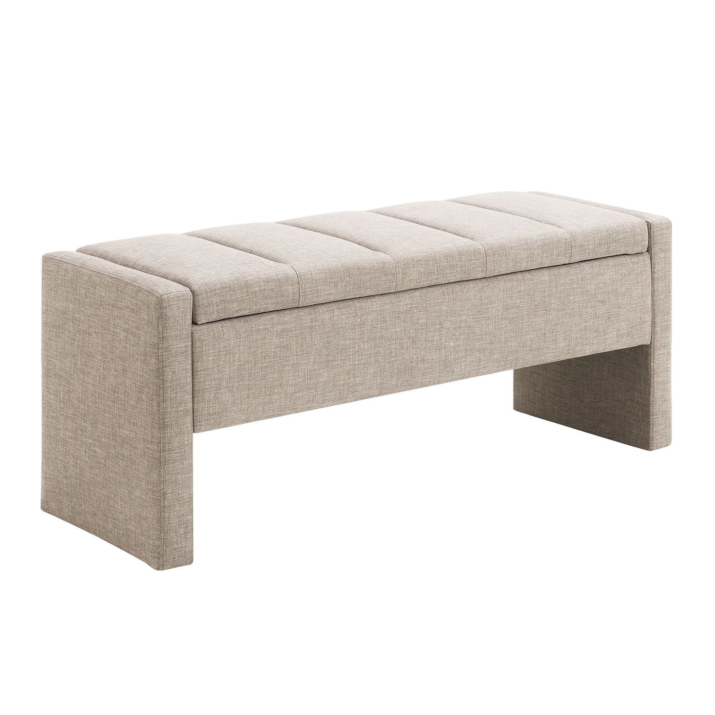Modern Upholstered Bed End Bench with Storage