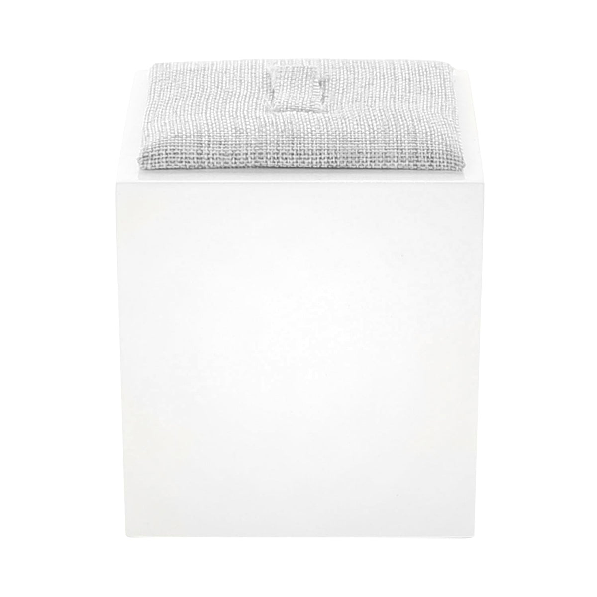 Single Ring Display jewelry stand with gray fabric pad on white cube base Lauren G Adams on Tampa Home & Garden Store