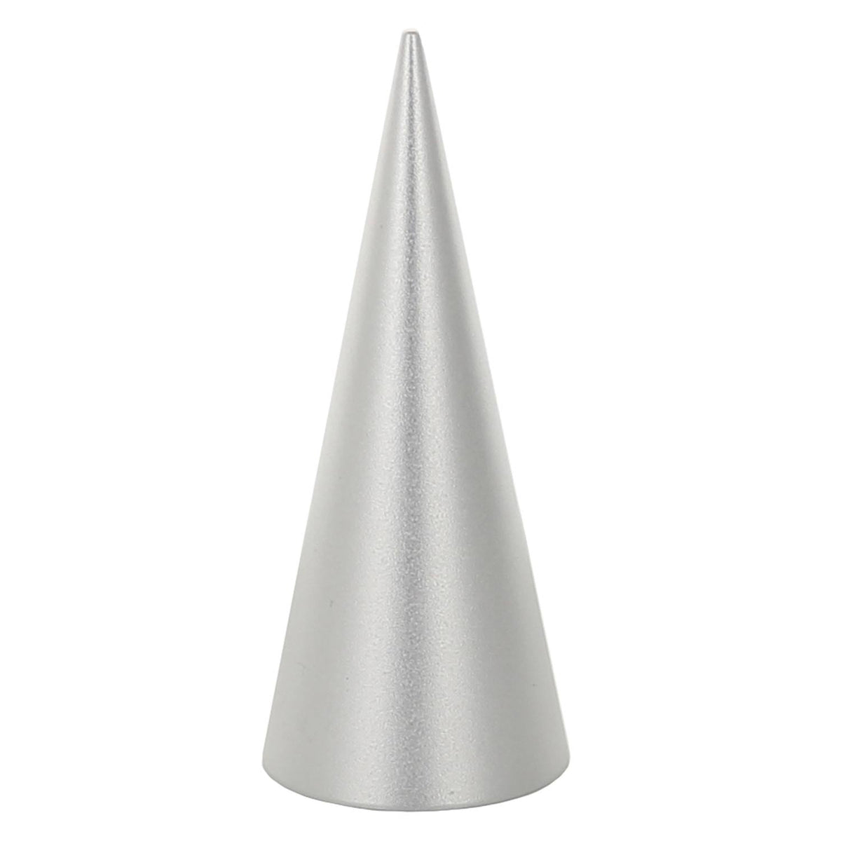 Single Ring Aluminum Cone Display in silver for jewelry retail on Tampa Home & Garden Store