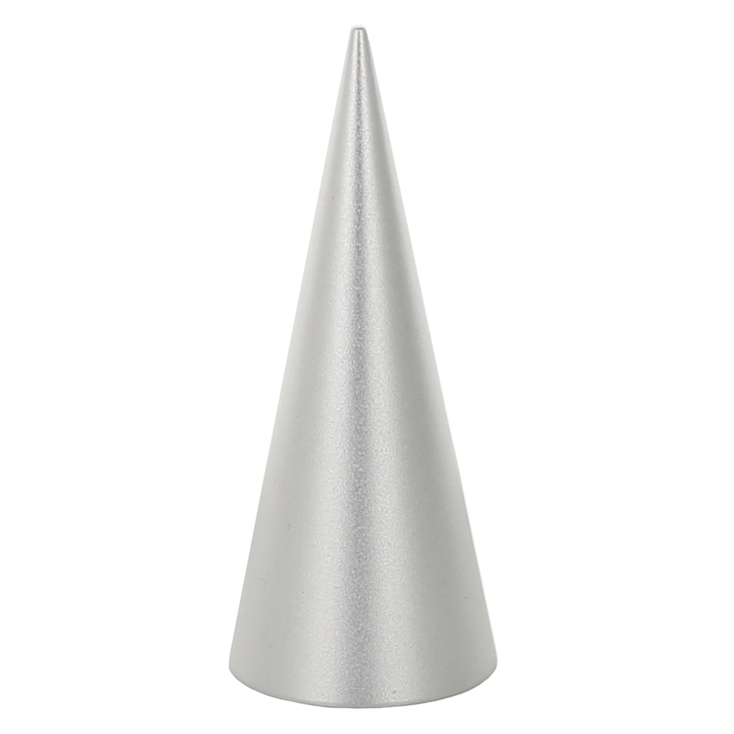 Single Ring Aluminum Cone Display in silver for jewelry retail on Tampa Home & Garden Store