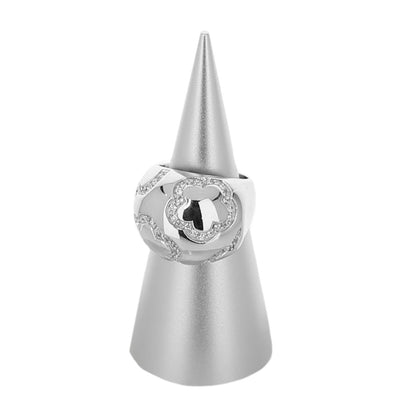 Single Ring Aluminum Cone Display with Lauren G Adams silver ring featuring heart motifs on Tampa Home & Garden Store
