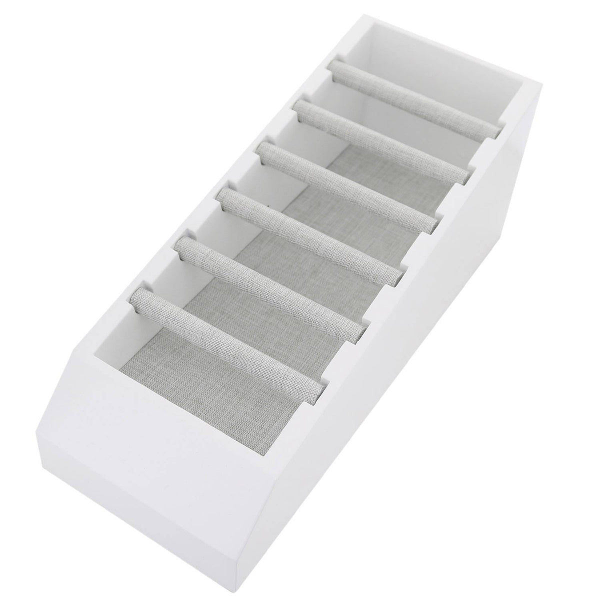 Ring Display jewelry stand with white finish and fabric-lined slots on Tampa Home & Garden Store