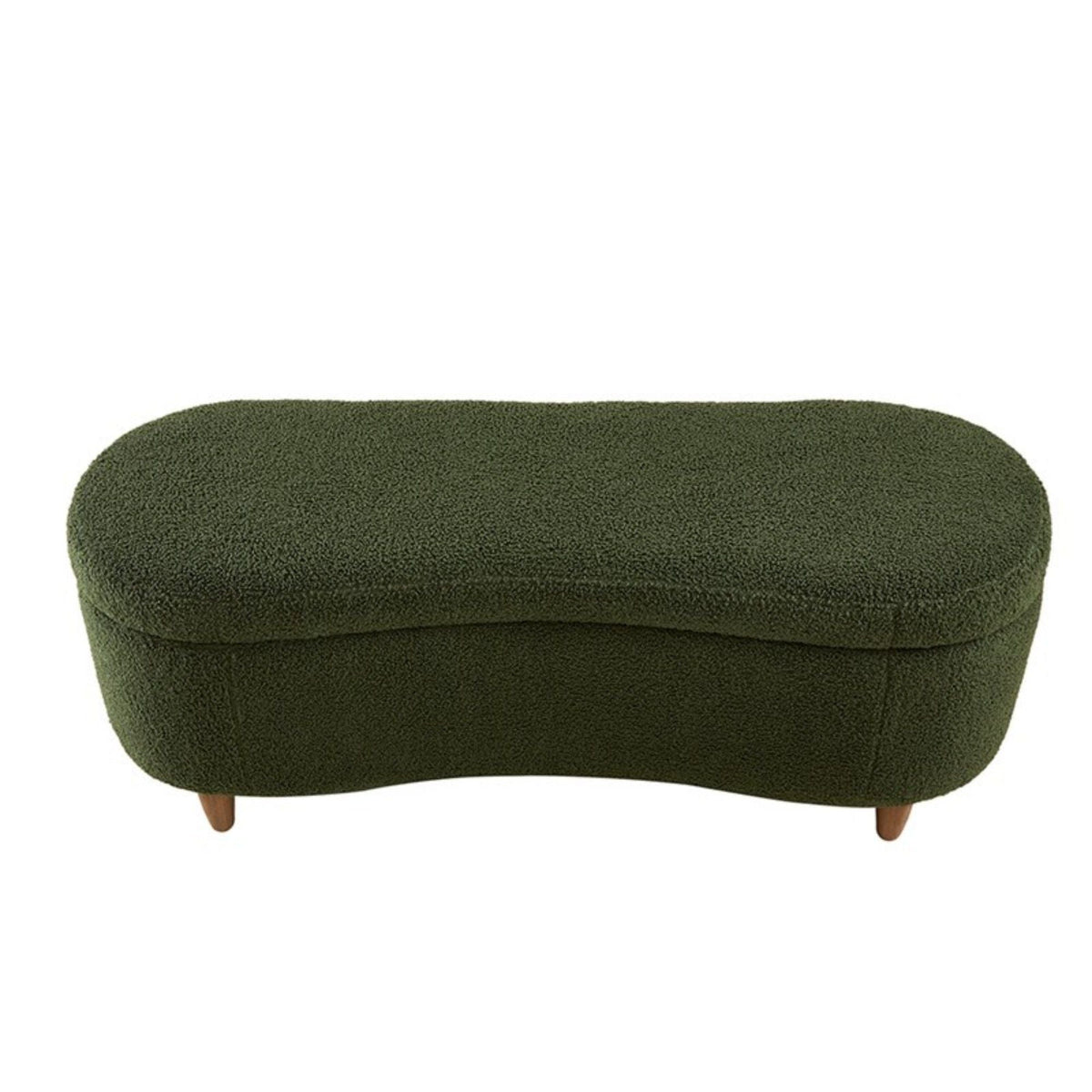 Flip Top Storage Bench with Soft Close Hinges in dark green upholstery by HouseOfZazla on Tampa Home & Garden Store