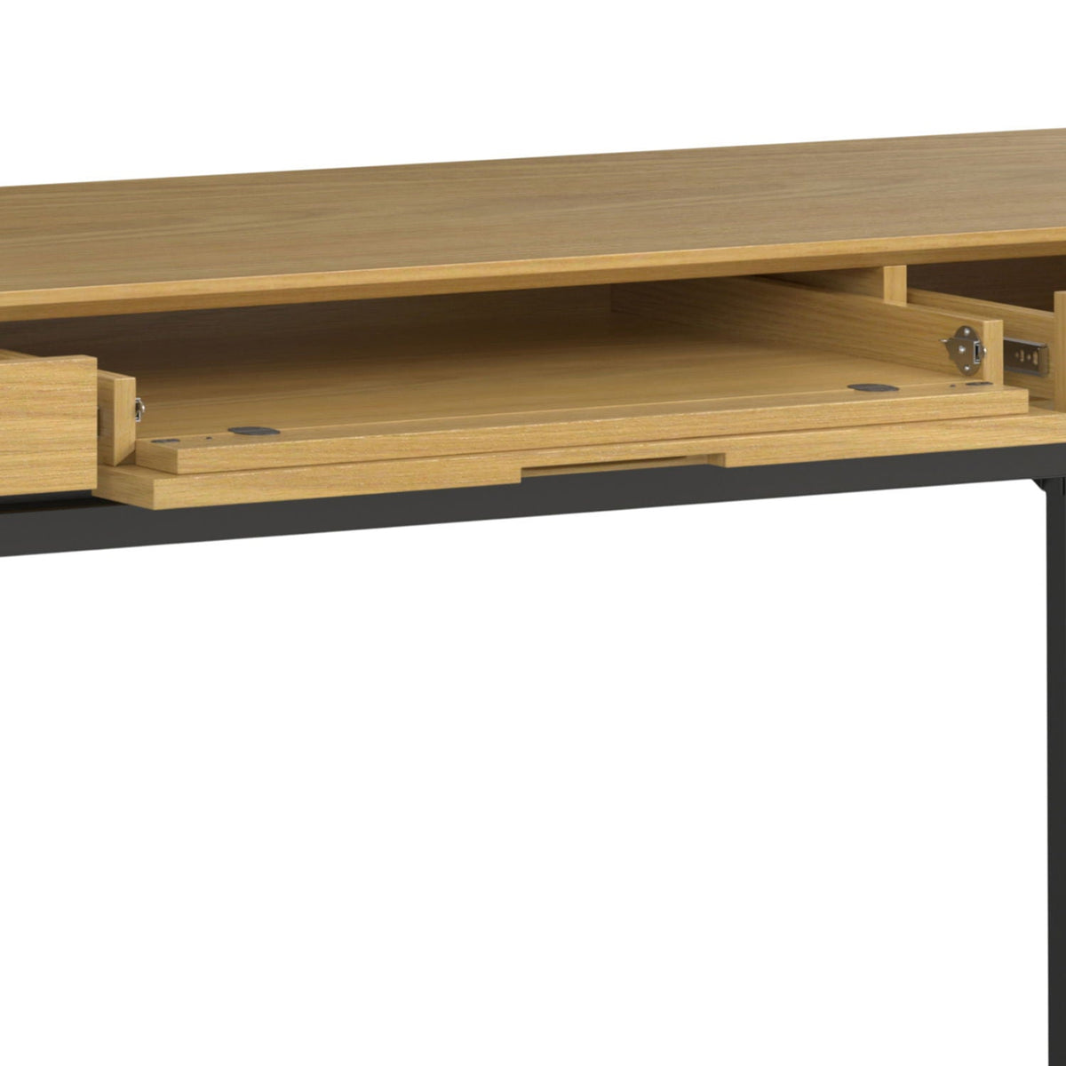 Mid Century Writing Desk With Storage by HouseOfZazla in wood finish with open shelf on Tampa Home & Garden Store
