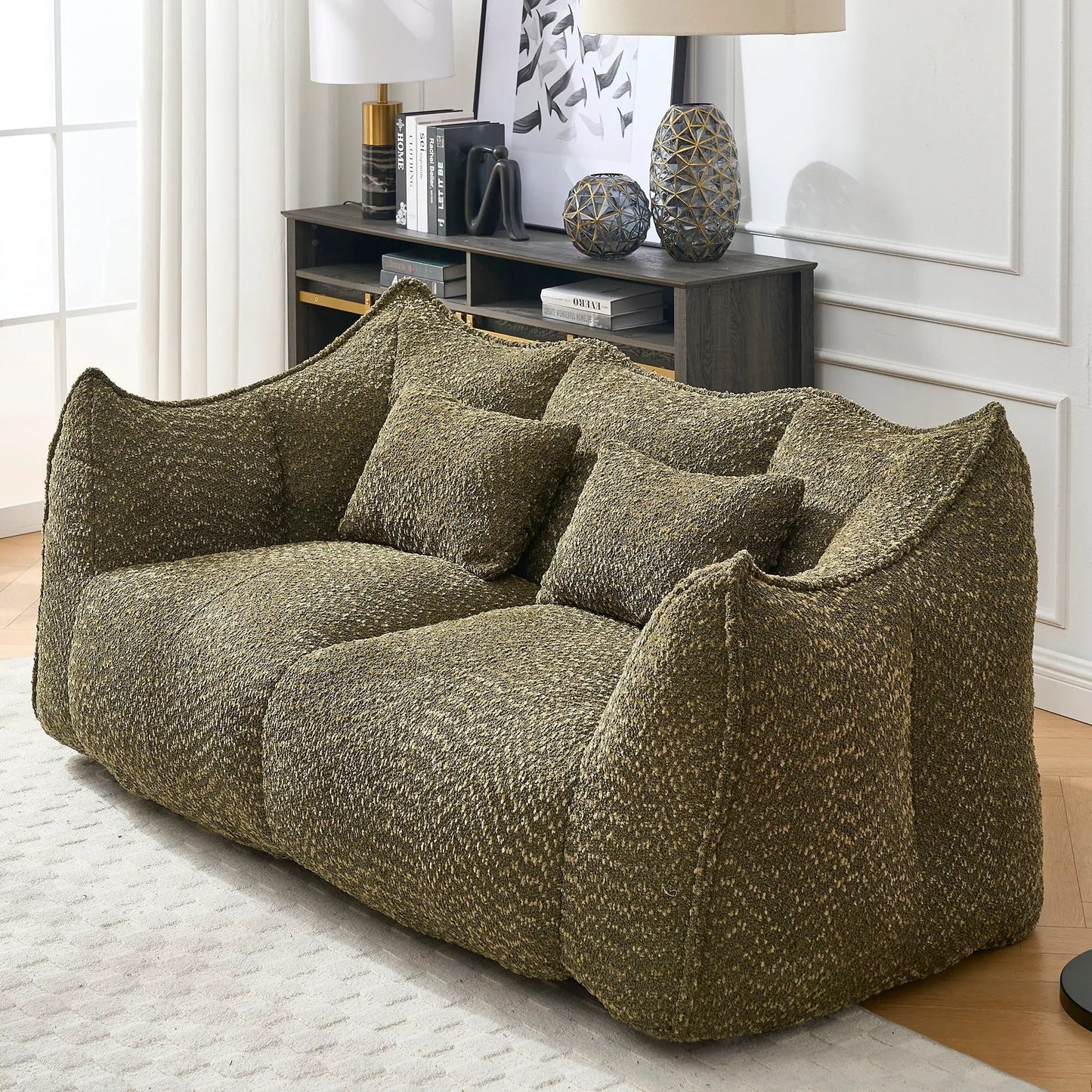 Comfortable Dual Beanbag Chair and Foam Core