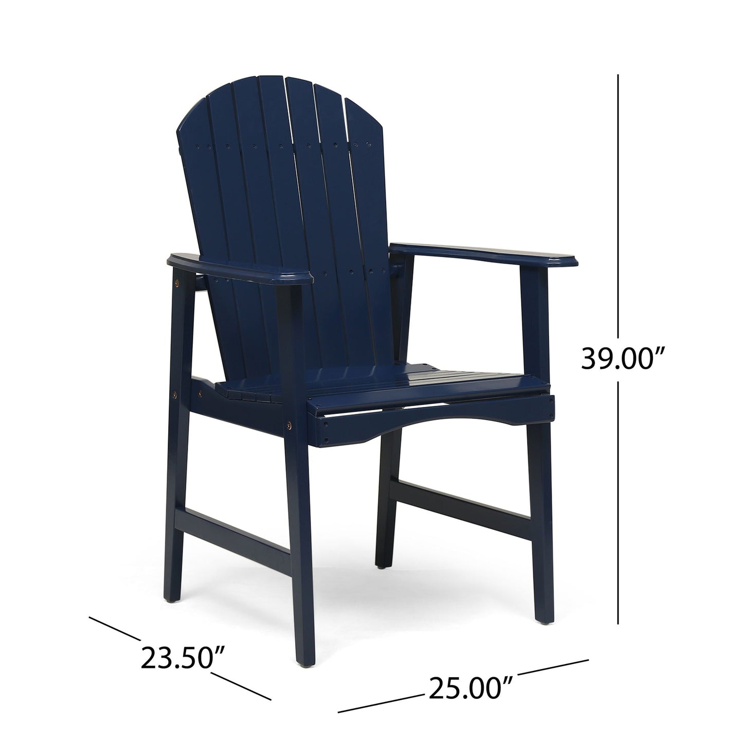Adirondack dining chairs set of 2, navy blue acacia wood, weather resistant, HouseOfZazla on Tampa Home & Garden Store