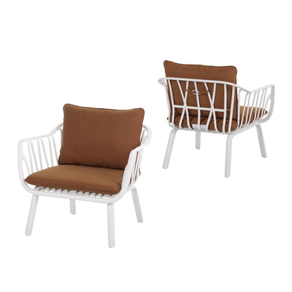 Huron Outdoor Resin Club Chair Set of Two