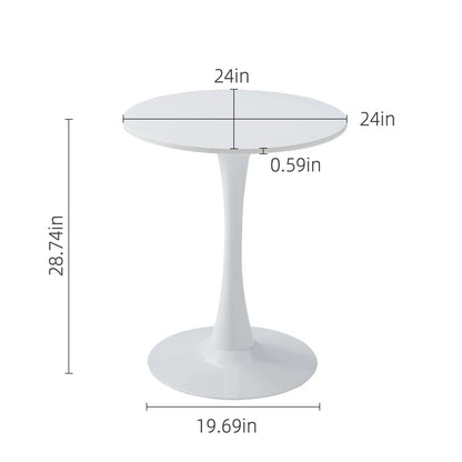 Round dining table with tulip-style pedestal base in white, Unique Piece Furniture on Tampa Home & Garden Store