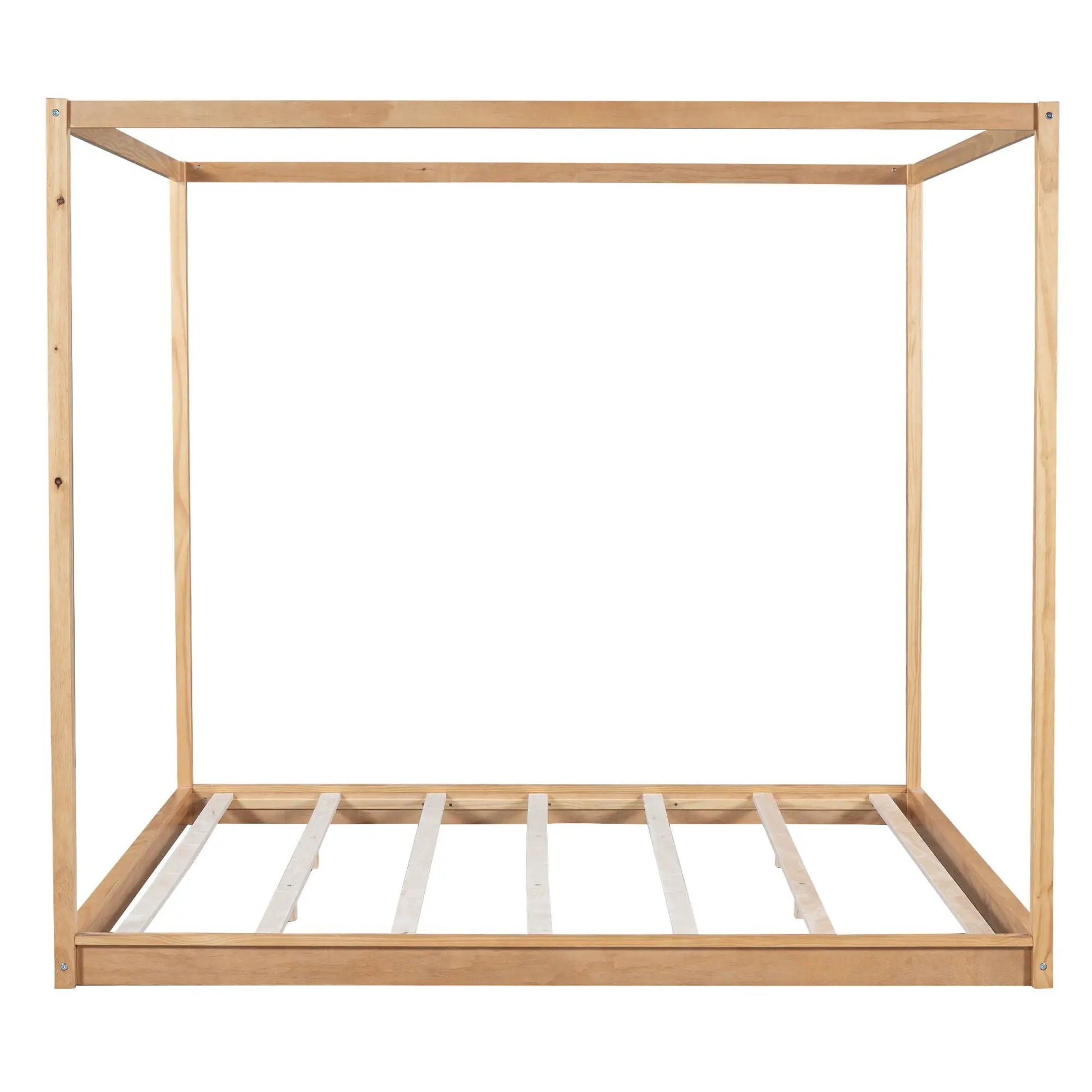 Wood Canopy Platform Bed with airflow slats and support legs by Unique Piece Furniture on Tampa Home & Garden Store