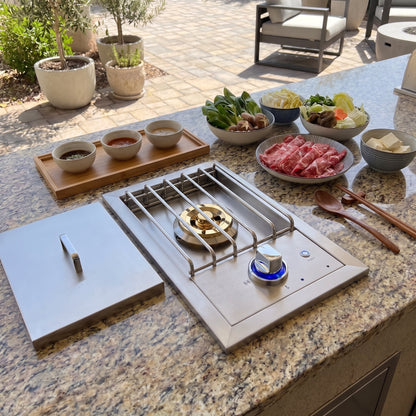 Single Grilling Side Burner and 17000BTU Propane