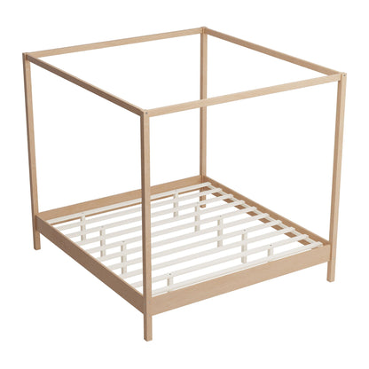 Four Post Canopy Bed Frame and Wooden Slats