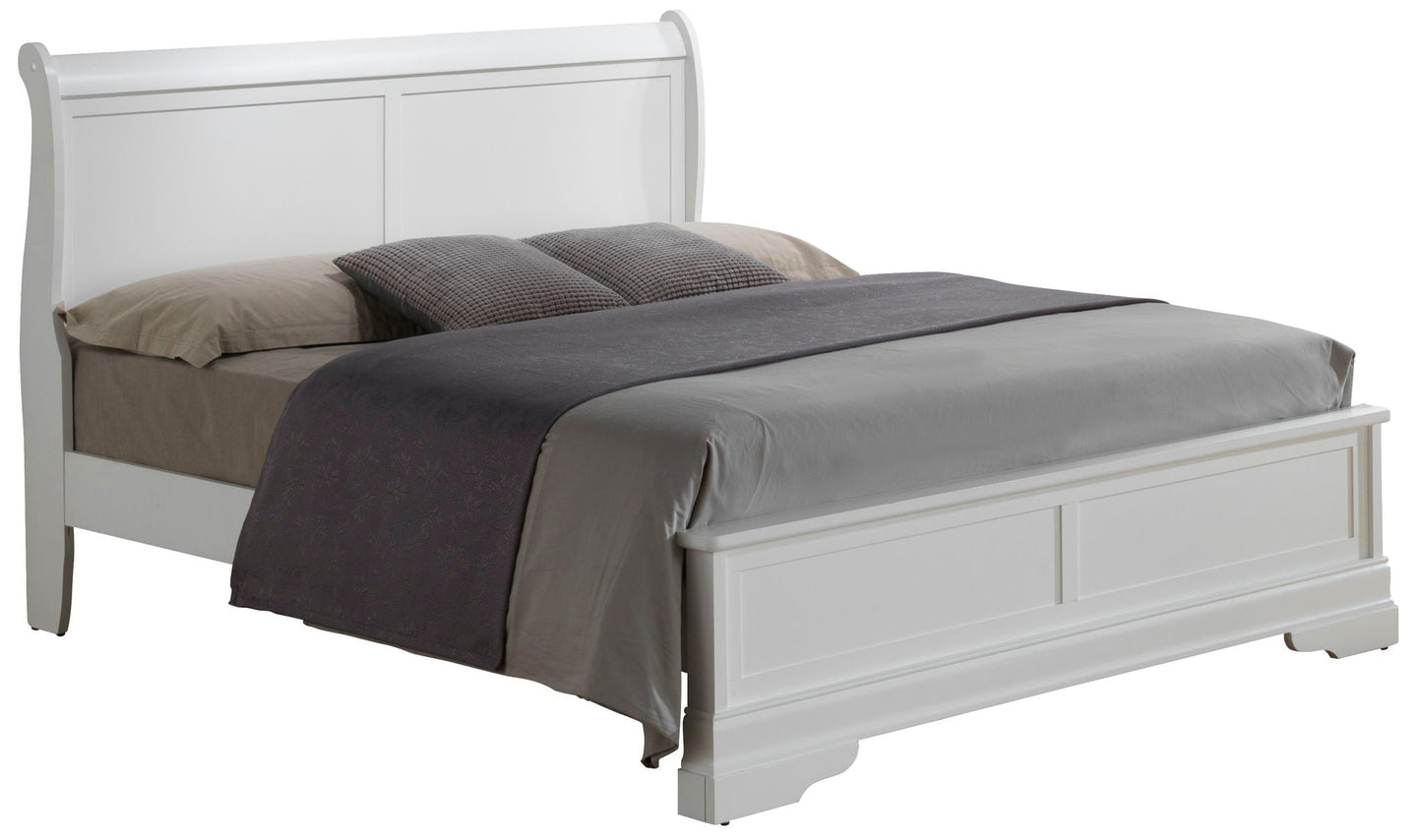 Premium Panel Sleigh Bed with Low Footboard
