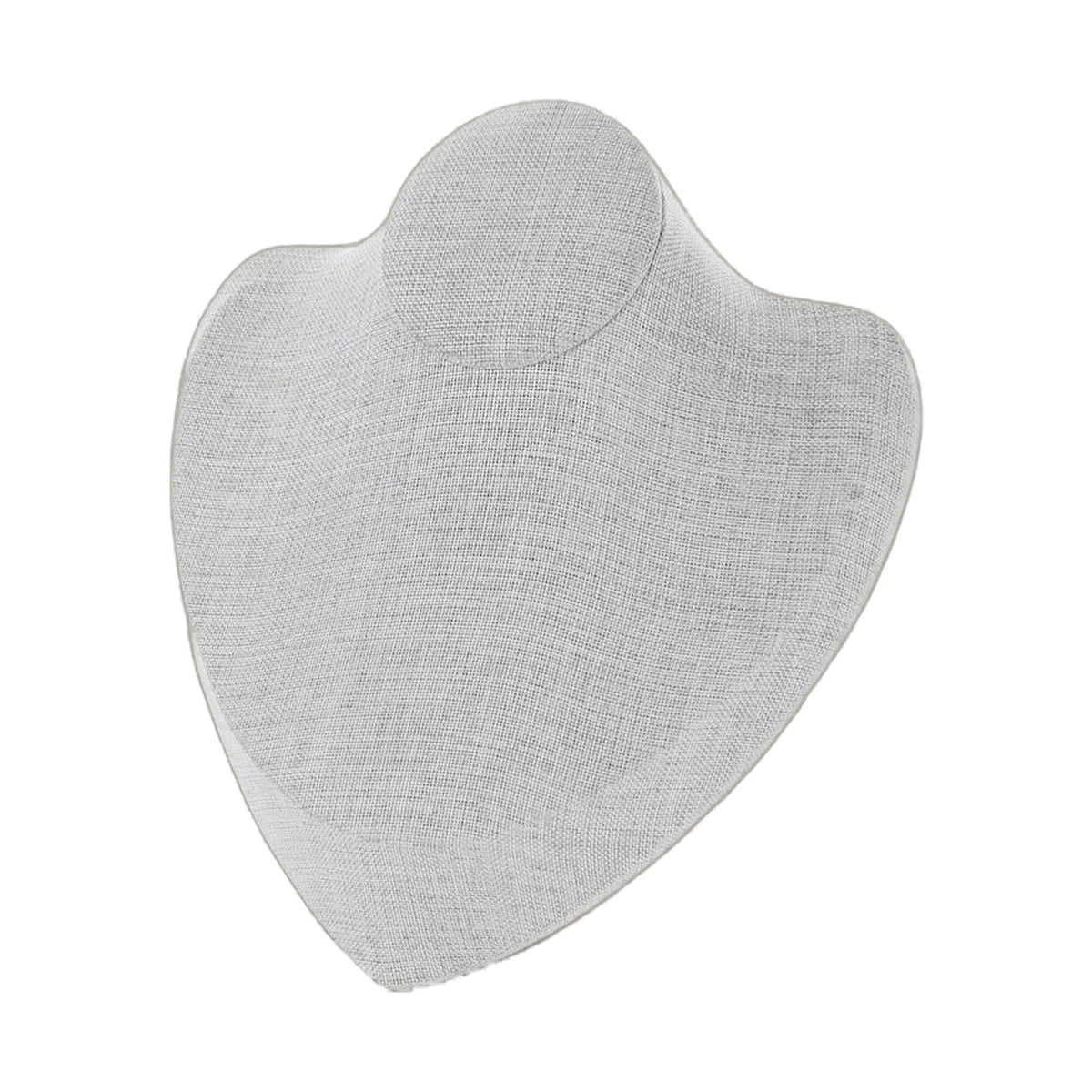Gray linen necklace display stand, heart-shaped bust by Lauren G Adams on Tampa Home & Garden Store