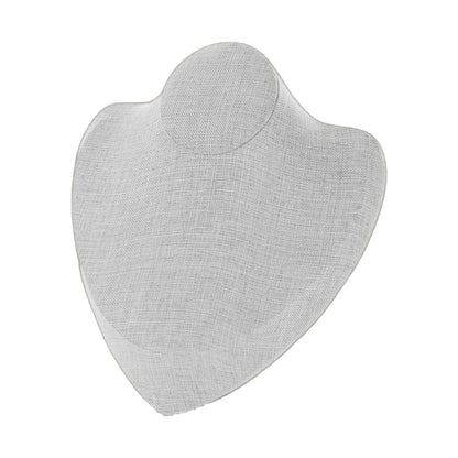 Gray linen necklace display stand, heart-shaped bust by Lauren G Adams on Tampa Home & Garden Store
