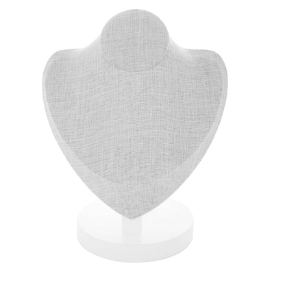 Gray Linen Necklace Jewelry Display by Lauren G Adams, linen jewelry stand on Tampa Home & Garden Store