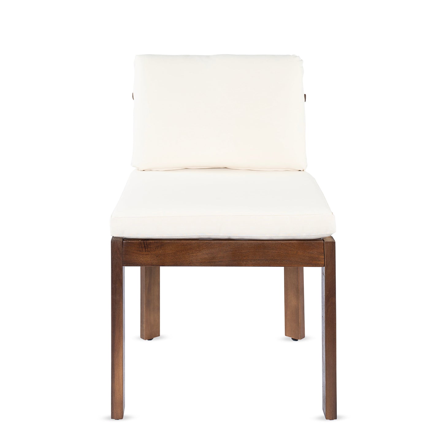Set of Two Acacia Wood Outdoor Dining Chairs